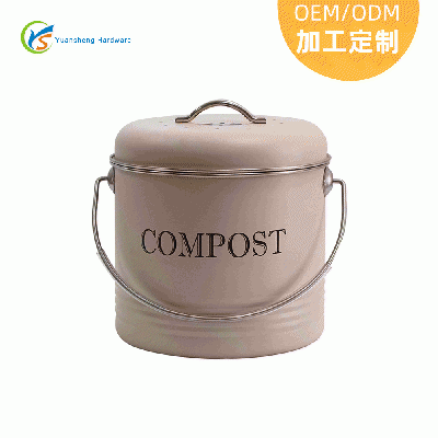 定制compost bin廚余堆肥桶帶蓋圓形家用廚房配過濾棉廚余垃圾桶