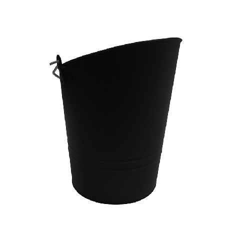 Black Fireplace Metal Hot Ash Bucket with Lid