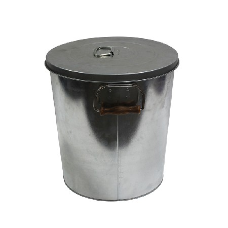 Galvanized Steel Fireproof Fireside Ash Bucket with Handles and Lid