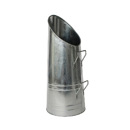 Galvanized Metal Fireplace Iron Finish Hot Ash Container